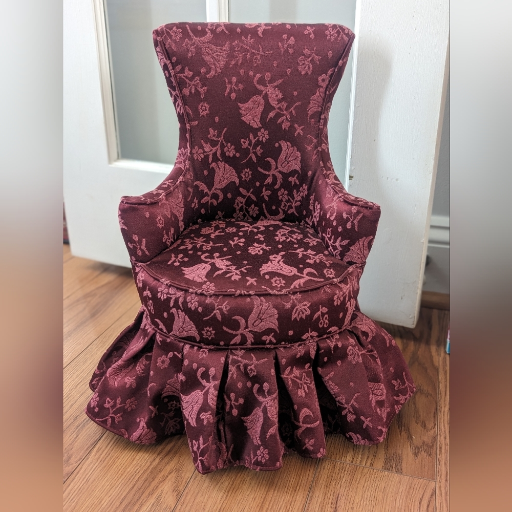 Small doll sized chair, red (fits American Girl dolls)